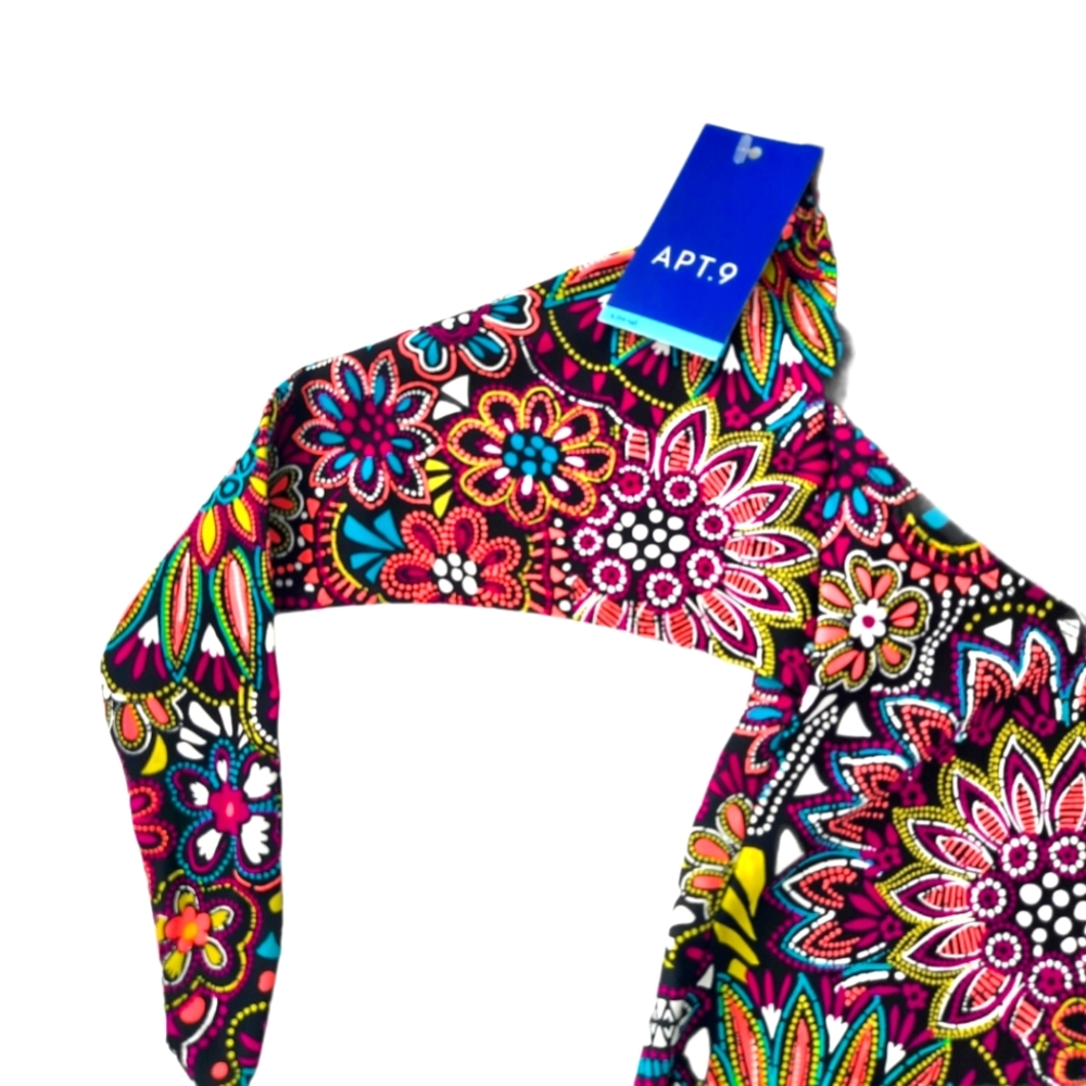 Women's Apt.9 Print Scarf-Hem Halter Tankini NWT - Picture 3 of 6